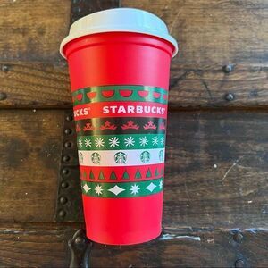 Starbucks Holiday red reusable Christmas cup 2020